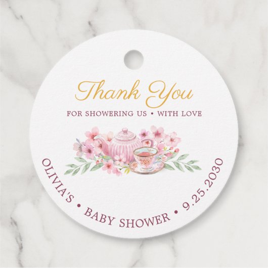 Herfst Elephant Pumpkin Baby shower Bedankjes Labels (Achterkant)