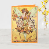 Herfst Elf Allerlei Kaart (Gele Bloem)