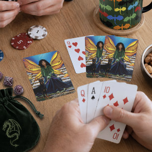 Herfst Elf Bewaker Dobermann Fantasie Pokerkaarten