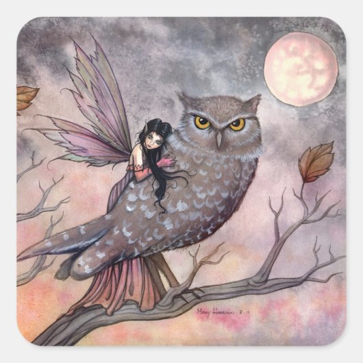 Herfst Elf en Uil Stickers (Voorkant)