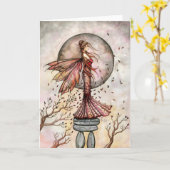 Herfst Elf Ruby in de Wind Kaart (Gele Bloem)