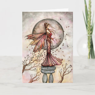 Herfst Elf Ruby in de Wind Kaart