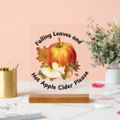Herfst en Apple Cider Sign Acryl Bord (Huwelijk)