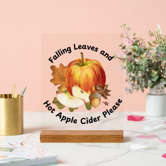 Herfst en Apple Cider Sign Acryl Bord (Huwelijk)