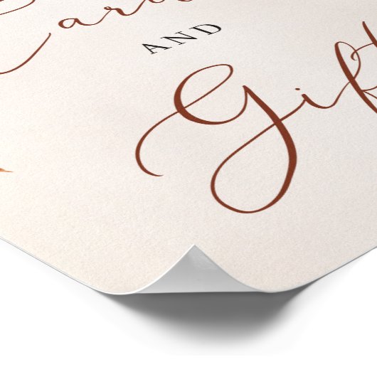 Herfst en Autumn Boho Bruiloft Aankondiging Countd Poster (Hoek)