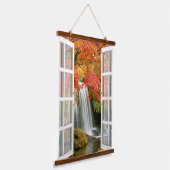 Herfst- en berglandschap hangend wandkleed (Gebogen)