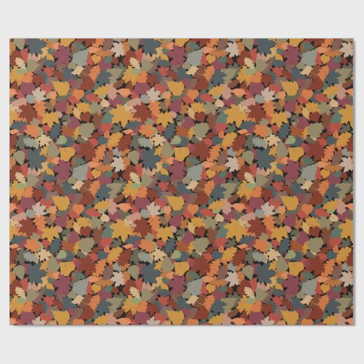 Herfst en bladeren cadeaupapier (Vlak)
