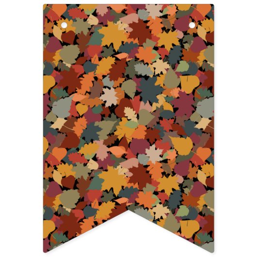 Herfst en bladeren vlaggetjes (Tweede vlag)