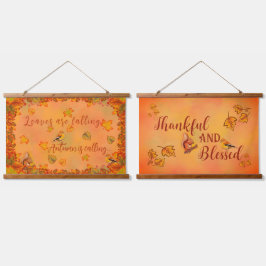 Herfst en dankbaar hout bedekt wandtapijt hangend wandkleed