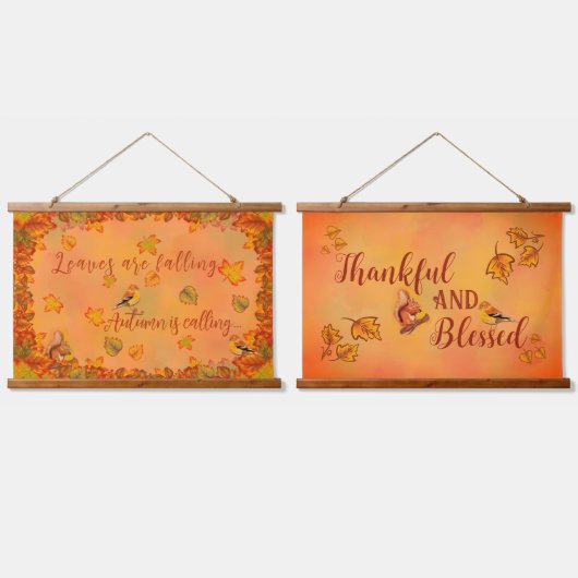 Herfst en dankbaar hout bedekt wandtapijt hangend wandkleed (Dubbel)