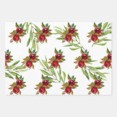 Herfst- en fruitvruchten, bessen en olijfoliën, ge inpakpapier vel (Voorkant 2)