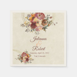 Herfst- en goudbruiloft servet