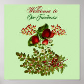 Herfst en herfst Berry Foliage Welcome Farmhouse Poster (Voorkant)