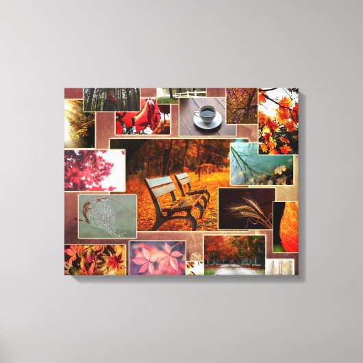 herfst en Herfst Collage Canvas Print (Voorkant)