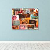 herfst en Herfst Collage Canvas Print (Insitu (Houten vloer))