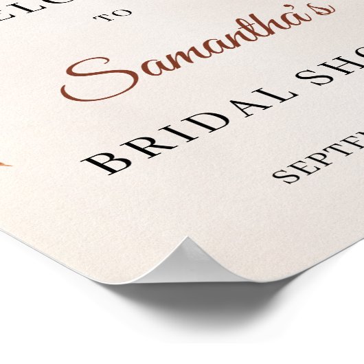 Herfst en herfst Flowers Marigold Boho welkomsttek Poster (Hoek)