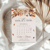 Herfst en herfst Flowers Marigold Calendar Boho Save The Date