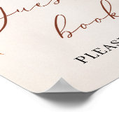 Herfst en herfst Marigold Boho Guest Book Sign Poster (Hoek)