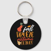 Herfst en herfstbladeren sleutelhanger (Voorkant)