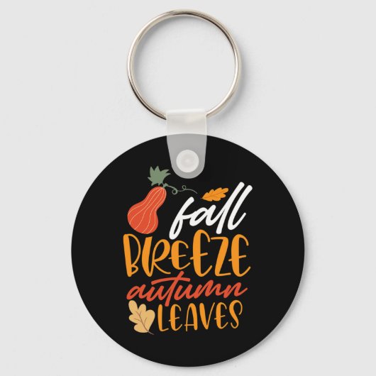 Herfst en herfstbladeren sleutelhanger (Voorkant)