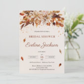 Herfst en herfstbloemen en bladeren Vrijgezellenfe Kaart (Staand voorkant)