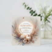 Herfst en herfstbruiloft kaart (Staand voorkant)