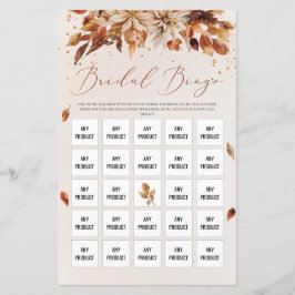 Herfst en najaar Oranje bloemen Boho Bridal Bingo