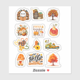 Herfst en pompoen sticker