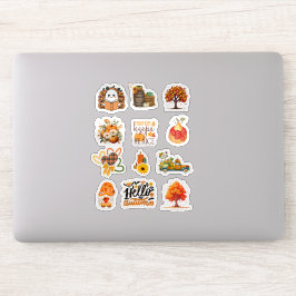 Herfst en pompoen sticker