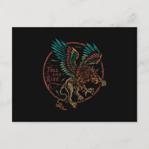 Herfst en Rise Colorful Eagle Briefkaart