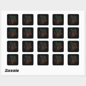 Herfst en Rise Colorful Eagle Vierkante Sticker (Vel)