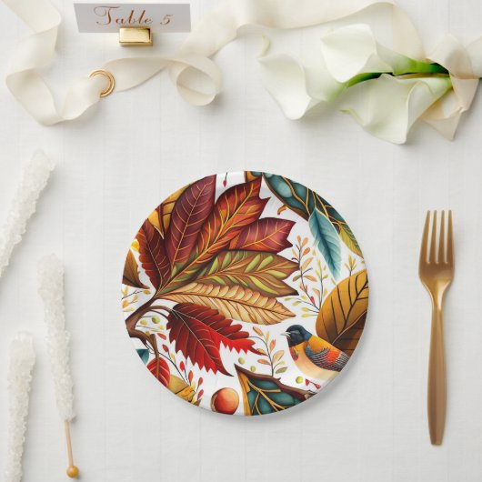 Herfst en Thanksgiving ontwerp Papieren Bordje (Huwelijk)