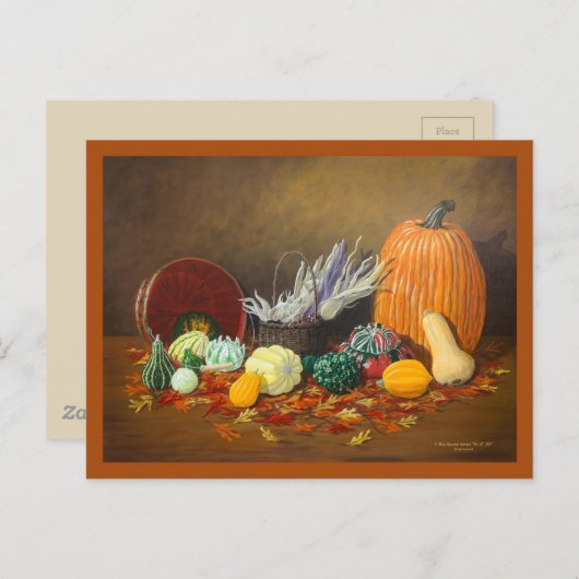 Herfst en Thanksgiving Viering Briefkaart (Voorkant / Achterkant)