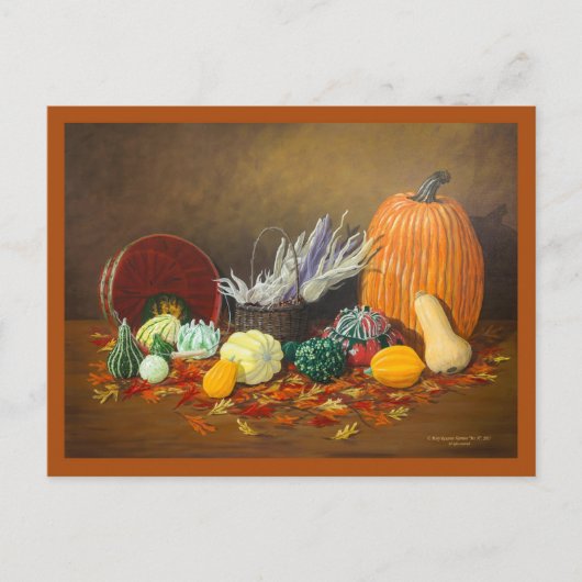 Herfst en Thanksgiving Viering Briefkaart (Voorkant)