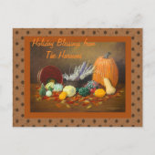 Herfst- en Thanksgiving-vieringskerstkaart Feestdagenkaart (Voorkant)