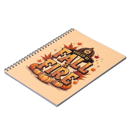 Herfst en vuur – Cosy Autumn Firefighter Notitieboek (Linkerzijde)