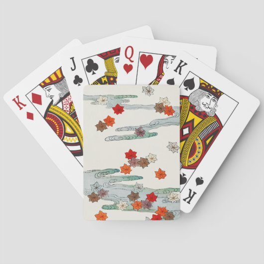 Herfst- en waterillustratie. pokerkaarten (Achterkant)