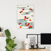 Herfst- en waterillustratie uit Bijutsu Sekai Poster (Thuiskantoor)