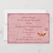 Herfst en Winter Ball Masquerade Marie Antoinette Kaart (Achterkant)