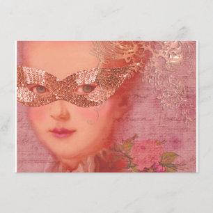 Herfst en Winter Ball Masquerade Marie Antoinette Kaart