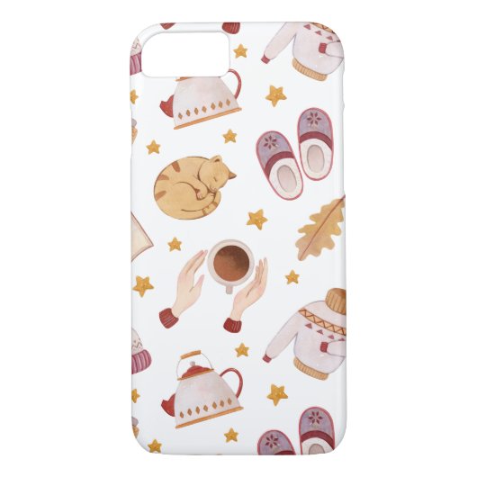 Herfst en Winter Cat iPhone Case (Achterkant)