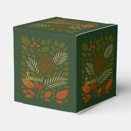 Herfst en Winter Feestdagen Seizoen Groeten Bedankdoosjes (Achterkant)