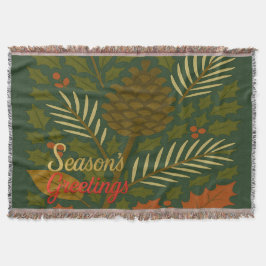 Herfst en Winter Feestdagen Seizoen Groeten Deken