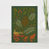 Herfst en Winter Feestdagen Seizoen Groeten Kaart (Voorkant)