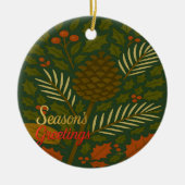 Herfst en Winter Feestdagen Seizoen Groeten Keramisch Ornament (Voorkant)