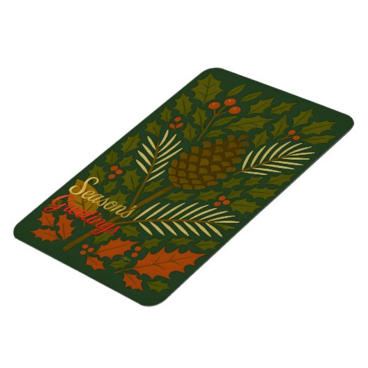 Herfst en Winter Feestdagen Seizoen Groeten Magneet (Linkerzijde)