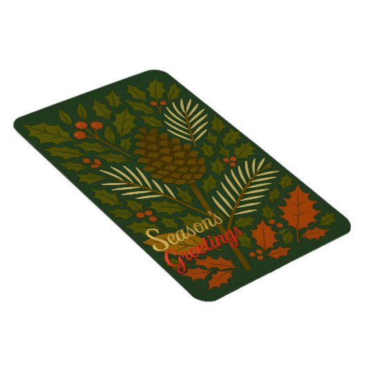 Herfst en Winter Feestdagen Seizoen Groeten Magneet (Rechterzijde)