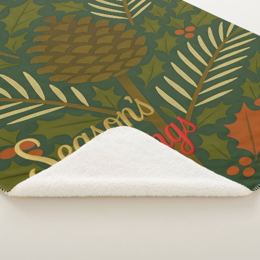 Herfst en Winter Feestdagen Seizoen Groeten Sherpa Deken (3/4)