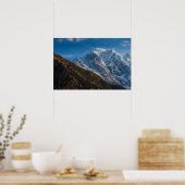 Herfst en winter in besneeuwde bergen poster (Keuken)