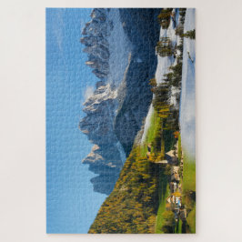 Herfst en winter in de bergen van Dolomites Legpuzzel